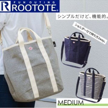 Rootote ルートート トートバッグ トートバッグ MEDIUM ミディアム 天竺 2WAY ショルダー シンプル レディース 軽い