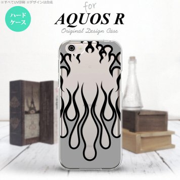 【SH03J】【スマホケース/スマホカバー】【アクオス R】SH03J スマホケース AQUOS R SH-03J カバー アクオス R ファイヤー 抜き×黒 nk-sh03j-1312【メール便送料無料】