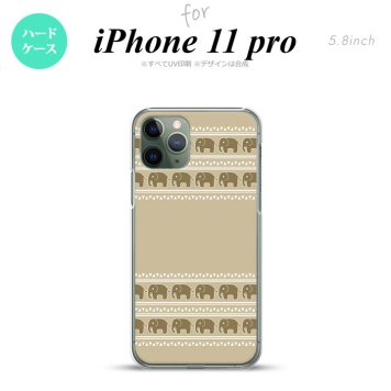 iPhone11Pro iPhone11 Pro スマホケース ハードケース エスニック ゾウ ベージュ メンズ レディース nk-i11p-692