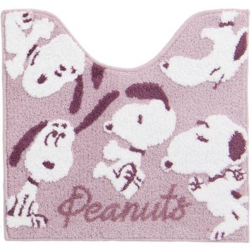 スヌーピー PEANUTS トイレマット フラッフィー  PK ピンク 58×60