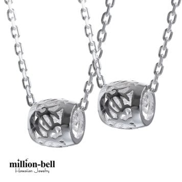 ハワイアンジュエリー ネックレス シルバー バレル ホヌ ペアネックレス 2本セット 透かし シルバー925 ギフトラッピング可能 大人 友達 シンプル 長さ選べる カップル 夫婦 プレゼント ハロウィン 【品番：CG-SP33601P】