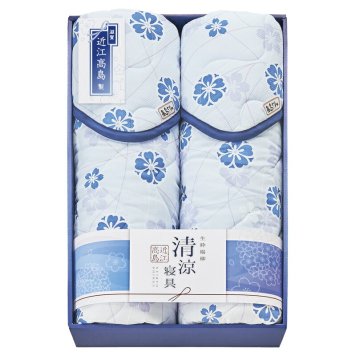 【ギフト対応無料】近江高島ちぢみ 清涼さらさら敷パッド2P (TK5820) ※送料無料(北海道・沖縄は除く)