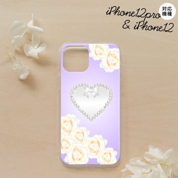 iPhone12/iPhone12pro iPhone12 / iPhone12pro スマホケース ソフトケース ハート D 紫 メンズ レディース nk-i12-tp232
