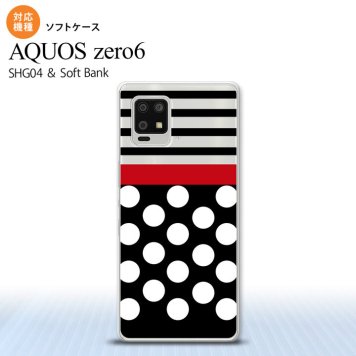 SHG04 SHG04 ZERO6 AQUOS zero6 スマホケース ソフトケース ドット ボーダー 黒 メンズ レディース nk-zero6-tp354