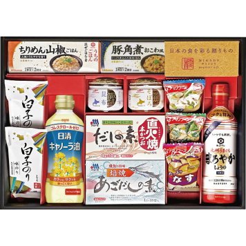 【直送】味香門和膳 みかどわぜん 九州版 [26-0444-023] MKD-40KB キッコーマン醤油 アマノフーズ味噌汁 白子のり だしの素 キャノーラ油 和食 詰め合わせ 贈り物 ギフト プレゼント お返し 内祝い 御礼