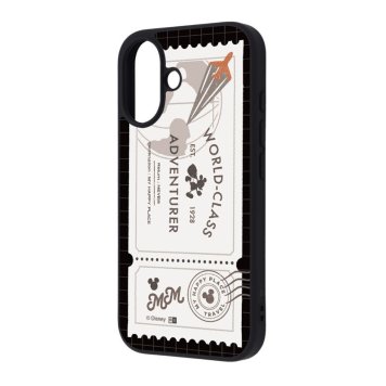 iPhone 16 ディズニー / maru 衝撃吸収 バンパー ハイブリッドケース / ミッキーマウス_travel2 ※送料無料(ポスト投函)