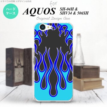 【SH04H】【スマホケース/スマホカバー】【アクオス ゼータ】SH04H スマホケース AQUOS ZETA SH04H カバー アクオス ゼータ ファイヤー 黒×青 nk-sh04h-1303【メール便送料無料】