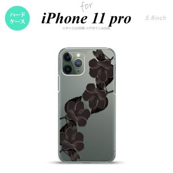 iPhone11Pro iPhone11 Pro スマホケース ハードケース ハイビスカス A 黒 メンズ レディース nk-i11p-081