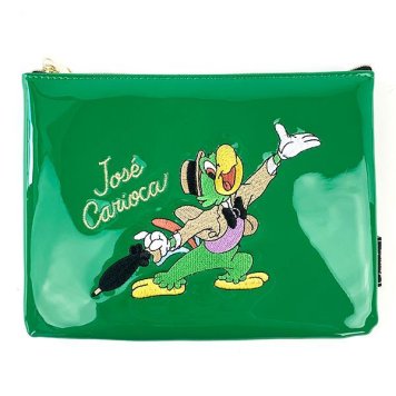 ディズニー ホセ・キャリオカ フラットポーチ ホセ・キャリオカ ポーチ Disney グッズ グリーン  (MCOR)