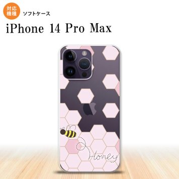 iPhone14 ProMax iPhone14 Pro Max スマホケース 背面ケースソフトケース ハニー クリア ピンク 2022年 9月発売 nk-i14pm-tp1687