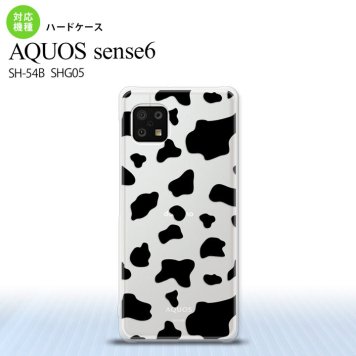 SH-54B SHG05 AQUOS sense6 スマホケース ハードケース ダルメシアン 牛 クリア メンズ レディース nk-sens6-479