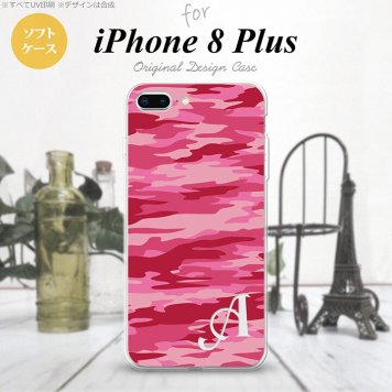 【iPhone8Plus】【スマホケース/スマホカバー】【アイフォン8プラス】iPhone8Plus スマホケース ケース アイフォン8プラス イニシャル 迷彩B ピンクC nk-ip8p-tp1164ini【メール便送料無料】
