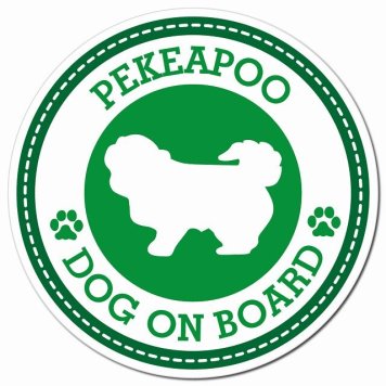 PEKEAPOO ペキプー グリーン 肉球 カーサイン 車 マグネットステッカー 犬 マグネット 強力 直径13cm 丸型 おしゃれ かわいい ドラレコステッカー 安全対策 危険運転 煽り運転 アニマル 動物 犬種別 屋外 防水 屋内 肉球マーク