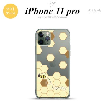 iPhone11Pro iPhone11 Pro スマホケース ソフトケース ハニー クリア 茶 メンズ レディース nk-i11p-tp1688
