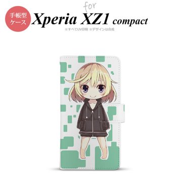 【手帳型 スマホ カバー ケース】【SO02K】【エクスペリア XZ1】手帳型 ケース SO-02K スマホ カバー Xperia XZ1 Compact エクスペリア キャラ2-A 緑 nk-004s-so02k-dr1339【メール便送料無料】