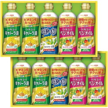 【送料無料・包装無料・のし無料】日清オイリオ ヘルシーオイルギフト OP-50W(B4)ギフト 春 入学祝い 卒業祝い 就職祝い 結婚祝い 誕生日 出産祝い 引越祝い 香典返し 新盆 初盆 御礼 お中元 内祝い 快気祝い ご挨拶 志 法事