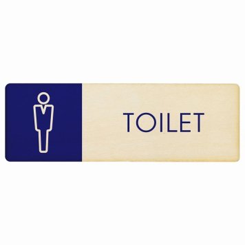 トイレ プレート 木製 男 L1 長方形 12x4cm ドア サインプレート ピクトサイン トイレマーク表示 案内 注意 施設 御手洗 TOILET おしゃれ シンプル 安全対策