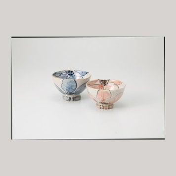 菱葉 組飯碗 磁器 瀬戸焼 やきものの里から、暮らしを贈ります。　ギフト 食器 セット テーブルウェア