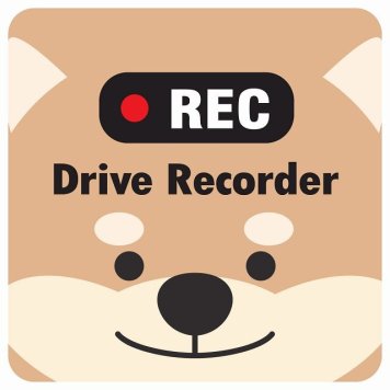 ドラレコ ステッカー シール REC Drive Recorder いぬ おでこ 13x13cm 正方形 おしゃれ かわいい ドラレコシール 安全対策 危険運転 煽り運転 前後 アニマル 動物 イラスト付 ドライブレコーダー 録画 カーサイン