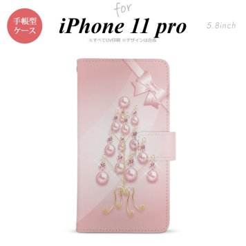 iPhone11Pro iPhone11 Pro 手帳型スマホケース カバー ツリーオブジェ ピンク  nk-004s-i11p-dr305