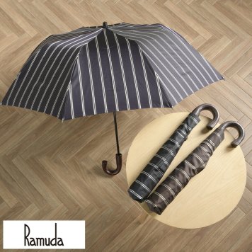 Ramuda トップレス折りたたみ傘 ストライプ 55cm 8本骨 雨傘折りたたみ/軽量/高級/丈夫/