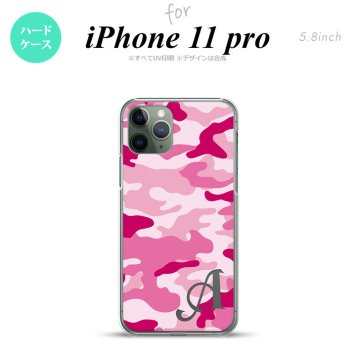 iPhone11Pro iPhone11 Pro スマホケース ハードケース ウッドランド 迷彩 D ピンク +アルファベット メンズ レディース nk-i11p-1150i