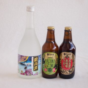 鍛高譚とクラフトビール3本セット(合同酒精しそ焼酎 鍛高譚20度(北海道) 金しゃちビール抹茶ドラフト(愛知県) 金しゃちビール名古屋赤味噌ラガー(愛知県)) 720ml×1本 330ml×2本