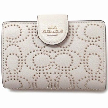 コーチ レザー財布 COACH アウトレット レザー財布 ミディアム コーナー ジップ ウォレット・シグネチャー リベット CX404 IMCHK