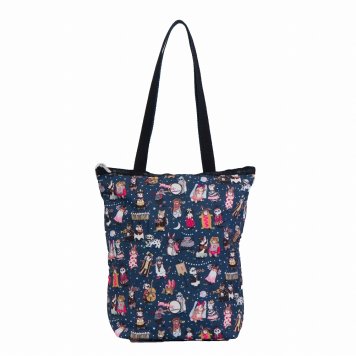 レスポートサック LeSportsac バッグ トートバッグ 肩掛け DAILY TOTE 2432 F092 デイリートート MIDNIGHT MASQUERADE ネイビー系マルチ