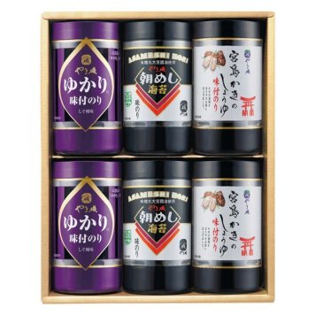 【ギフト対応無料】お歳暮・冬ギフト やま磯 味付のりカップ詰合せ (VC-6KG) ※送料無料(北海道・沖縄は除く)