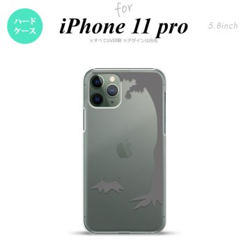 iPhone11Pro iPhone11 Pro スマホケース ハードケース 切り株 グレー メンズ レディース nk-i11p-198