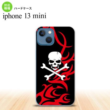 iPhone13mini iPhone13 mini ケース ハードケース ドクロ 白 赤  nk-i13m-872