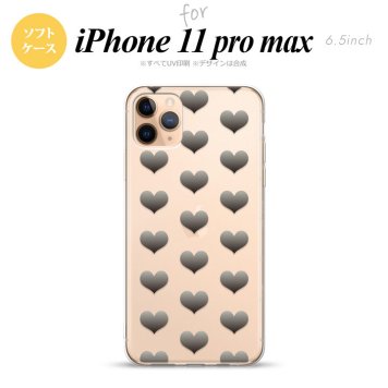 iPhone11ProMax iPhone11pro max スマホケース ソフトケース ハート A グレー メンズ レディース nk-i11pm-tp016