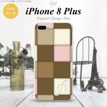【iPhone8Plus】【スマホケース/スマホカバー】【アイフォン8プラス】iPhone8Plus スマホケース ケース アイフォン8プラス イニシャル パッチワーク風 ミックスD nk-ip8p-tp1674ini【メール便送料無料】