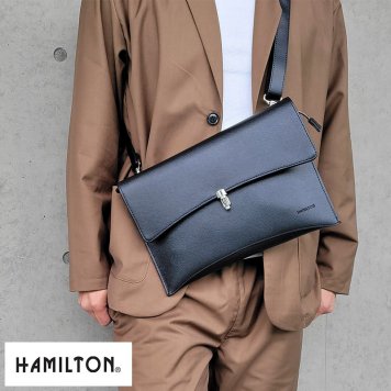 HAMILTON サフィアーノ 2way フラップ クラッチ ショルダーバッグ おしゃれサコッシュバッグ/クラッチバッグ/鞄/かばん/