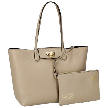 フェラガモ Ferragamo バッグ トートバッグ ポーチ付き 21i376 758183 ガンチーニ ベージュ系