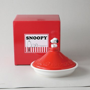 スヌーピーたじん鍋 蓋：陶器・身：耐熱陶器 蓋：中国、身：美濃焼 やきものの里から、暮らしを贈ります。　ギフト 食器 セット テーブルウェア