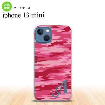 iPhone13mini iPhone13 mini ケース ハードケース タイガー 迷彩 C ピンク +アルファベット  nk-i13m-1164i