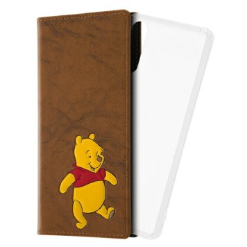Xperia 10 III 『ディズニーキャラクター』/手帳型 FLEX CASE ポップアップ/『プー』 ※送料無料(ポスト投函)