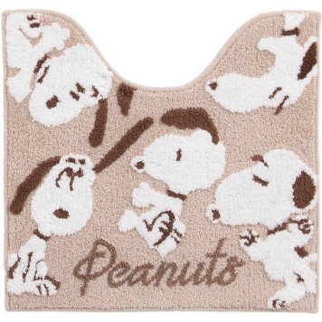 スヌーピー PEANUTS トイレマット フラッフィー  BE ベージュ 58×60