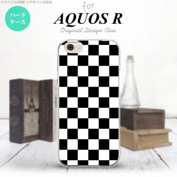 【SH03J】【スマホケース/スマホカバー】【アクオス R】SH03J スマホケース AQUOS R SH-03J カバー アクオス R スクエア 黒×白 nk-sh03j-131【メール便送料無料】