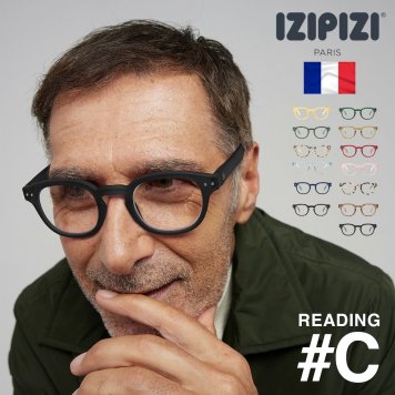 IZIPIZI イジピジ 老眼鏡 リーディンググラス C ウェリントン ボストン リーディング メガネ ブランド 大きめ 大きい 軽量 メンズ レディース 男女兼用 老眼 かっこいい おしゃれ かわいい フレーム ウェリントンフレーム +1.0 +1.5 +2.0 +2.5 +3.0 #C READING メガネ