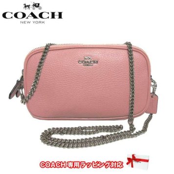 コーチ アウトレット COACH ショルダーバッグ F72490 ペブルド レザー チェーン ストラップ クロスボディー ポーチ 斜め掛け / ポシェット SV/ET(ペタル)【RCP】【楽天カード分割】