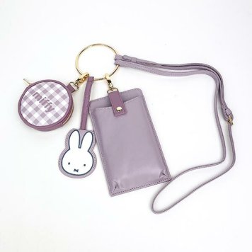 ミッフィー miffy 3連ショルダーポーチ ピンク スマホショルダー