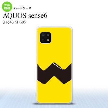SH-54B SHG05 AQUOS sense6 スマホケース ハードケース ギザギザ 黄 黒 メンズ レディース nk-sens6-191