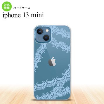 iPhone13mini iPhone13 mini ケース ハードケース レース 帯 B 水色  nk-i13m-1101