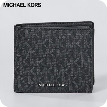 マイケルコース 二つ折り財布 二折財布 コンパクト メンズ アウトレットブランド MICHAEL KORS クーパー 36U9LCRF3B-BK BLACK