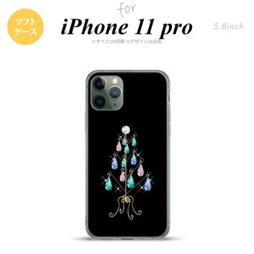 iPhone11Pro iPhone11 Pro スマホケース ソフトケース ツリーイヤリング 黒 メンズ レディース nk-i11p-tp631