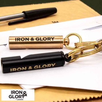 ホイッスル キーホルダー Iron&Glory Blow メタルホイッスル  メンズ アクセサリ シンプル 笛 シンボル おしゃれ