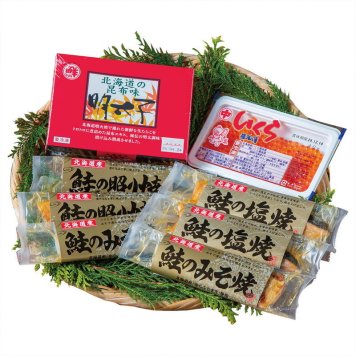 北海道産 いくら・3種の鮭・明太子 (6449-50) [お中元][お歳暮] ※送料無料(北海道・沖縄・離島への配送不可)